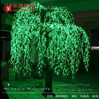 China Indoor And Outdoor Wedding Decoration Natural Trunk Willow White Light Leaf Led Willow Lights for sale