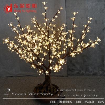 China Resin Table Decoration Warm White Light Up Cherry Blossoms Led Bonsai Tree for sale