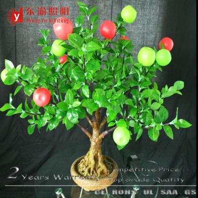 China Wholesale Artificial Fake Fruit Plant Resin Bonsai Tree Landscaping Decorative Apple Tree for sale