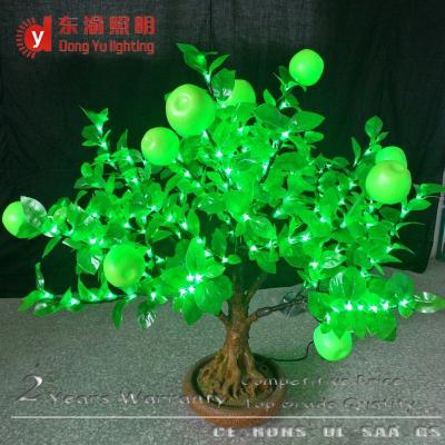 China Artificial Resin Garden or Home Decoration Led Light Bonsai Tree Fruit Tree Handmade Christmas Decoration for sale