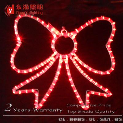 China Garden LED Bowknot Pattern Personalized Christmas Holiday Lit Ornament for sale