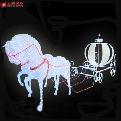 China Outdoor Holiday Decoration Festival Decoration Horse 3D Carriage Pattern Light for Christmas Holiday Lamp for sale