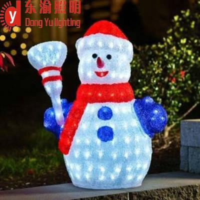 China Outdoor Decoration ABS Or ABS Acrylic Christmas Snowman Pattern Light for sale