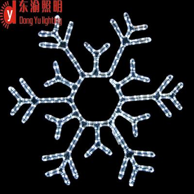 China Firmly Brightly Waterproof IP65 LED Rope Lights Large Snowflake Pattern Light Christmas Window Decoration for sale