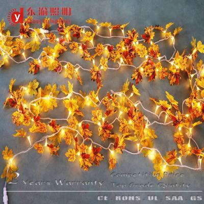 China 2016Newest 10m Artificial Maple Leaves Solar Led String Light Length 10m for sale