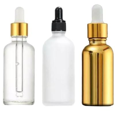 China Gift & Craft Round silver essential oil bottle dropper glass for perfume or cosmetic serum with tamper proof seal lid for sale