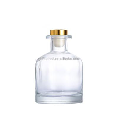 China Gift & Craft Different shape Wholesale Luxury Empty Aroma Glass Reed Diffuser Bottle 100ml 200ml 250ml for sale