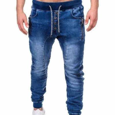 China Autumn Men Breathable Soft Breathable Cotton Spring And Zipper Casual Jeans Pants for sale