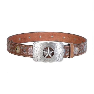 China American Famous Cowboy Belt Brand Oversize Men's Leather Belt Hand Engraved To Whip Western Belts For Men Factory Wholesale for sale