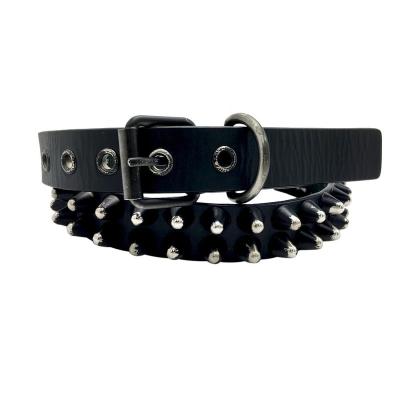 China High quality fashionable punk rivets stylish metal belt style leather belt for sale