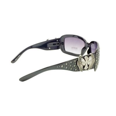 China With rhinestones inlay high quality factory price western wholesale sunglasses cowgirl rhinestone eagle concho sunglasses custom bling for sale