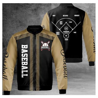 China Wholesale QUICK DRY Mens Casual Sports Jackets Baseball Shirt Outdoor Print Embroidered Logo Plus Size Golf Coat Custom Made TTBJ1015 for sale