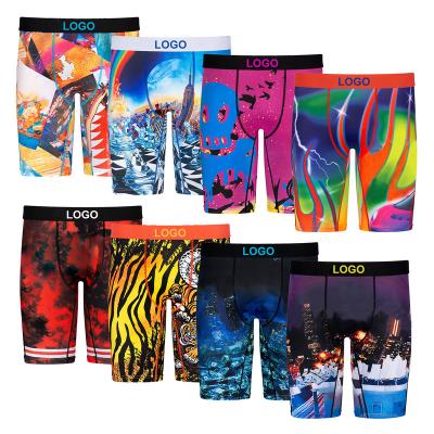 China Men's Colorful Sports Boxer Shorts Antibacterial Men's Performance Shorts Compression Tight Quick Dry Custom Basketball Stretch Pants for sale