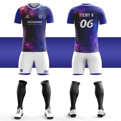 China SOJ004 Quick Dry Breathable Comfortable Custom Team Kit Sets Oem Soccer Uniform League Football Soccer Clubs Singlet Uniforms Full Set Football Tank Top Kits for sale