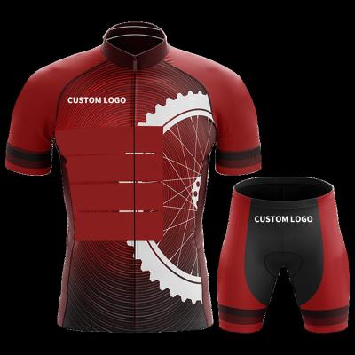 China New Breathable Custom Thermal Summer Sublimation Print Cycling Suit Set Quick Dry Short Sleeve Cycling Suit CYC003 for sale