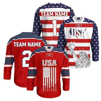 China Custom Blank V-Neck Ice Hockey Team Practice Jersey Outdoor Products Sportswear Uniform Tracksuit Jackets For Unisex HOC003 for sale