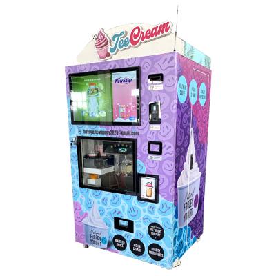 China Busy Location Real Time Tracking Soft Ice Cream Vending Machine for sale