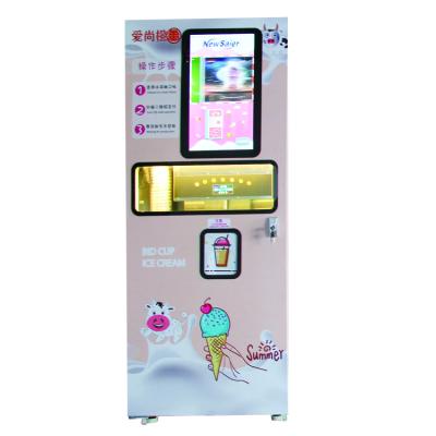 China Wholesale Commercial Outdoor Metro Station Mall School Factory Price Ice Cream Vending Machine Outdoor Ice Cream Vending Machine for sale