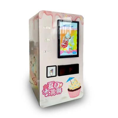 China Busy Place Soft Ice Cream Vending Machine Coin Operated Ice Cream Vending Machine for sale