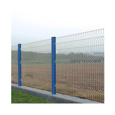 China Galvanized Or Powder Coated Wholesale Safety Blue Triangle Collapsible 3d Welded Wire Mesh Fence Curved Panel for sale