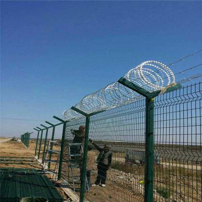 China Easily Assembled Factory Wholesale Prices Powder Coated Welded Hot-dipped Galvanized Airport Fence for sale