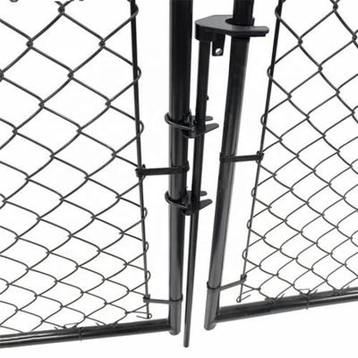 China Easily Assembled Heavy Duty Black Chain Link Fencing Galvanized Chain Link Fence for sale