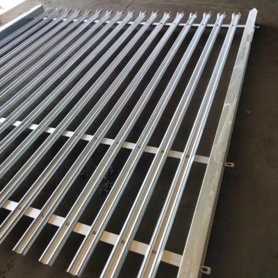 China Easily Assembled Galvanized And Powder Coated Steel Palisade Fence And Security Panel Metal Gate for sale