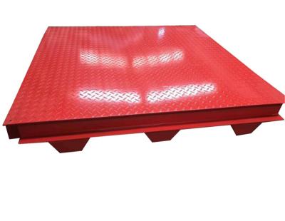 China Weight Function PILOT Red Color Carbon Floor Scale Pit Platform Scale Steel Industrial Weighing Electronic Forklift for sale