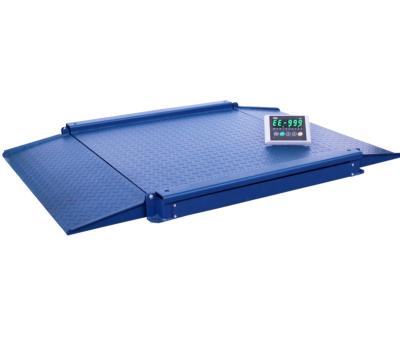 China Industrial Weight Function Floor Platform Scale 1000kg With Ramps for sale