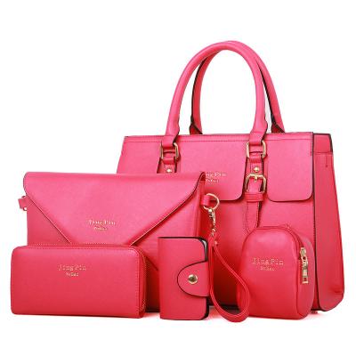 China Fashion PU selling ladies purse and wallet woman fashion luxury style new 5 pieces wholesale Han bag ladies handbags set women set for sale