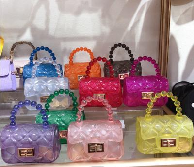 China Fashion New Arrival Candy Colors PVC Clear Transparent Jelly Bag Mini Shoulder Bag For Women for sale