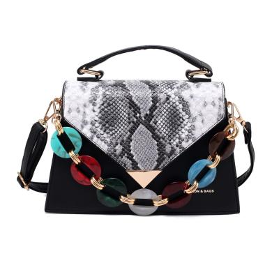 China Daily Used 2021 Wholesale Fashion Pattern Snake Satchel Ladies One-Shoulder Popular Luxury Portable Messenger Handbag Purses and Handbags for sale