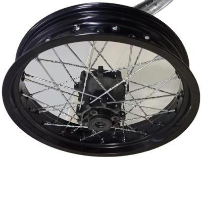 China Aluminum Alloy Motorcycle Accessories Black Hub Motorcycle Colored Rims Wheel for sale