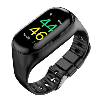 China MP3 Playback M1 2 In 1 Smart Wristband IP67 Waterproof Smart Watch With BT Earphone for sale