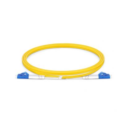 China Factory Price FTTX LC/UPC-LC/UPC Duplex 2.0mm 9/125 3M PVC Singlemode Yellow Patch Cord for sale