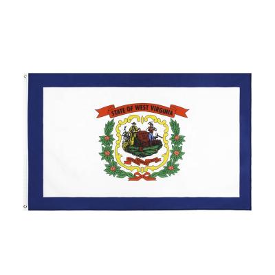 China Custom OEM Wholesale 3x5ft Polyester Stock USA Virginia State West Flag for sale