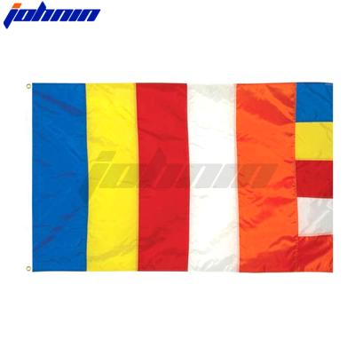 China FLYING Double Sides Printed Anniversary Outdoor Strong Stitching Buddhist Flag for sale