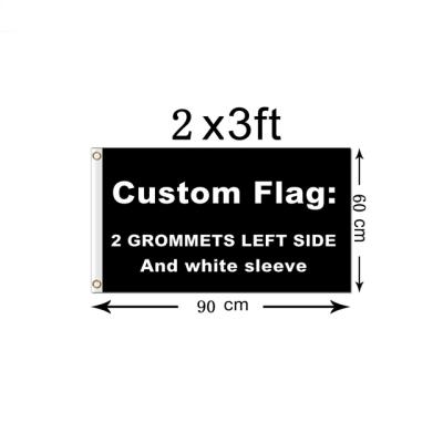 China Wholesale Fast Shipping Polyester FLYING Double Stitched 90x60CM Digital Printing Any Design And Colors Custom Custom Flag Banner for sale