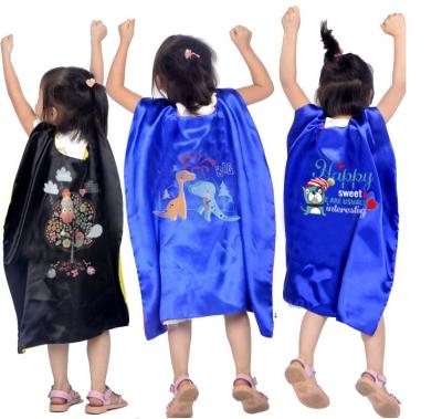 China Custom OEM factory promotion polyester satin superhero cape for kids for sale