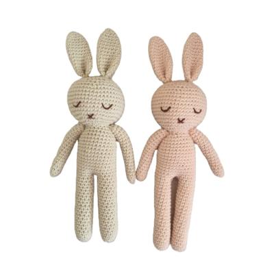 China Plush cotton 100% amigurmi rabbit dolls personalized baby handmade amigurumi crochet bunny toy for sale