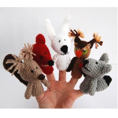 China Plush Montessori Finger Puppets for Kids Tiny Hand Plush Finger Puppets Play Kids Story Farm Family Finger Puppets for sale