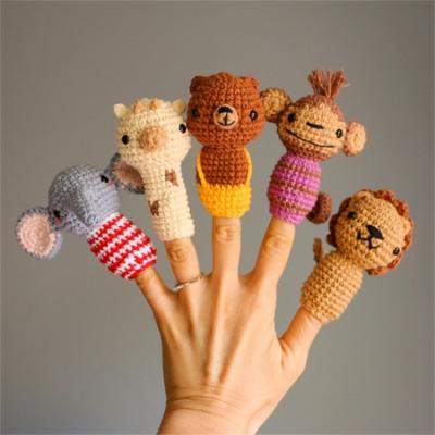 China Plush Animal Mini Finger Puppet Finger Toy Crochet Amigurumi Finger Puppets Toys for sale