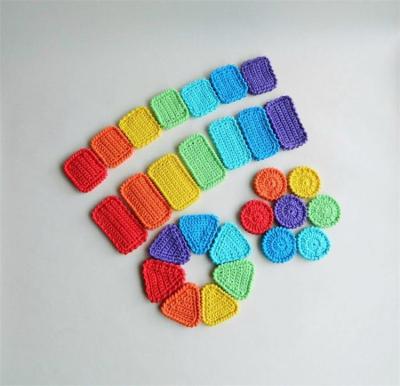 China Crochet Montessori Toy Rainbow Baby Montessori Toys Eco-Friendly Crochet Baby Games Educational Toys C655 for sale