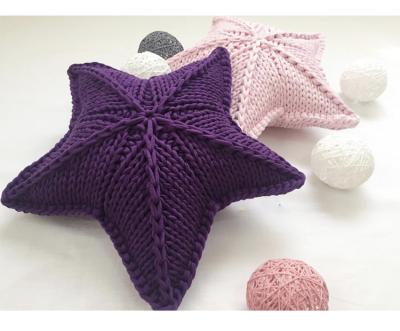 China 2022 Vintage Handmade Wholesale Purple Christmas Decorative Star Crochet Hand Knitted Tile for sale