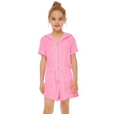 China Large Girls Breathable Terry Swim Cover Up Swim Terry Beach Absorbent Dress for sale