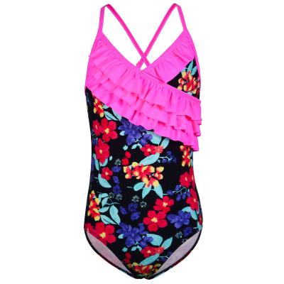 China Summer Children Girls Retro Breathable Bikini Swimwear One Piece Swimwear for sale