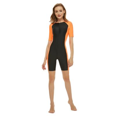 China Plus Size Conservative New Flat-angle One-Piece Swimsuit For Sporty Swimming for sale