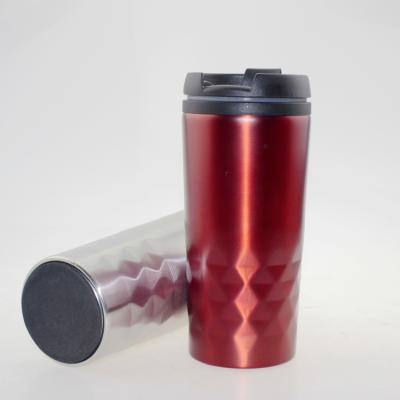 China Viable manufacturers wholesale small car mugs stainless steel double diamond coffee cup travel mug for sale