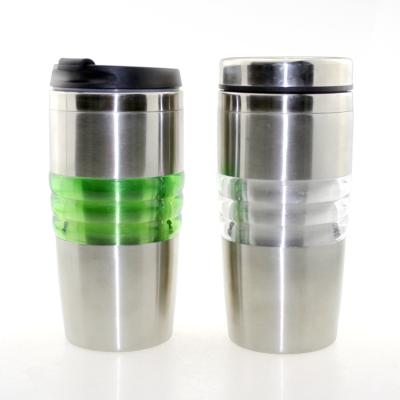 China Viable Factory Wholesale 16oz Plastic Double Wall Stainless Steel Coffee Cup Travel Mug for sale