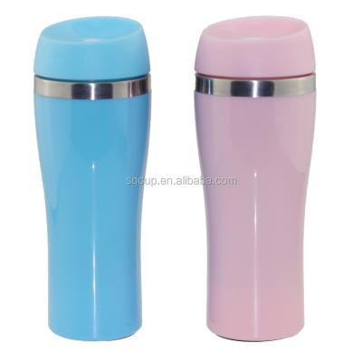 China Sustainable Promotional Coffee Mug Double Wall Stainless Steel Mug 450ml Diamond Tumbler for sale